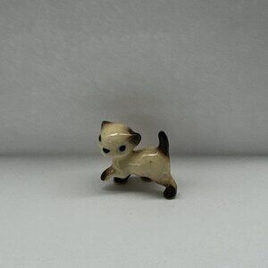 Vintage Hagen Renaker Miniature Siamese Cat  Kitten Kitty Animal Figurine READ
